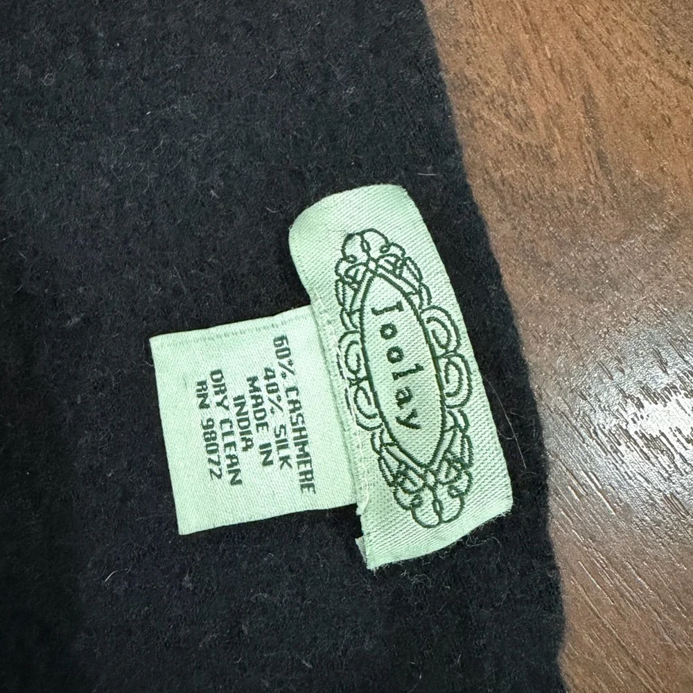 Joolay Cashmere Silk blend scarf Black